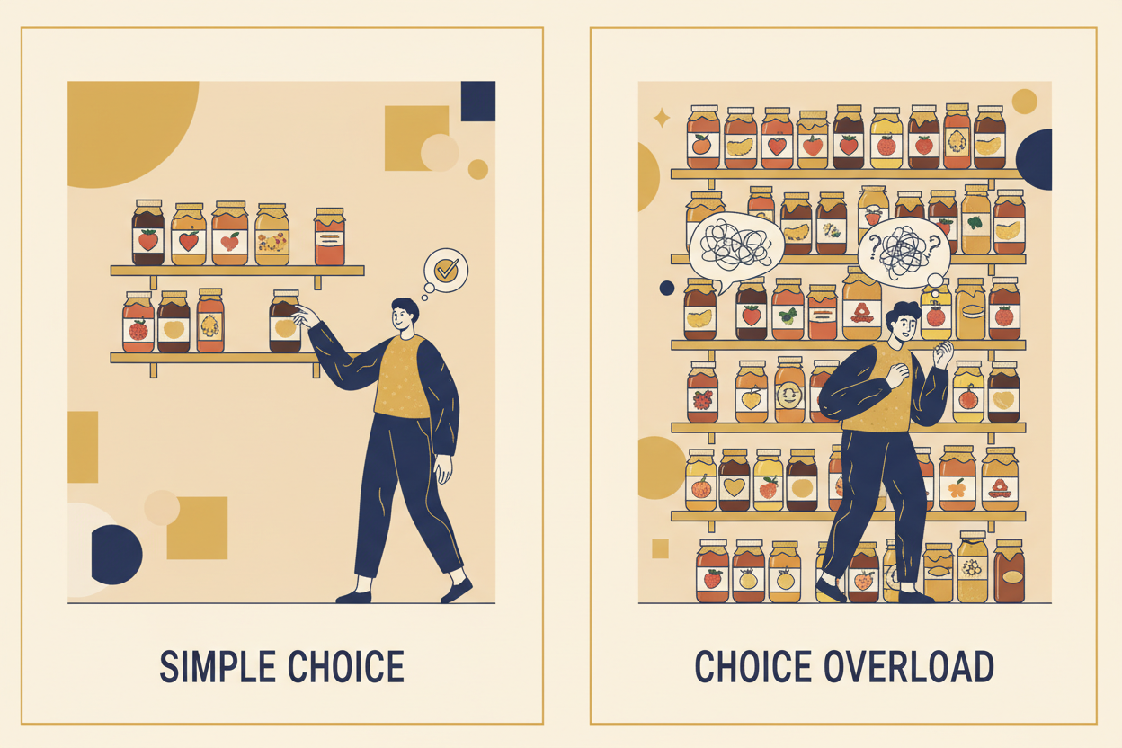 Paradoks wyboru - dlaczego więcej opcji = więcej stresu
