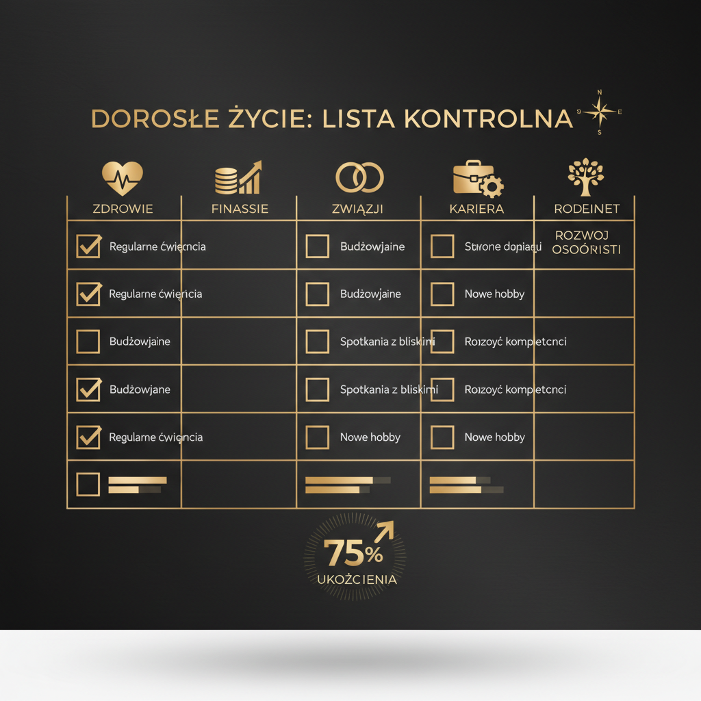 Lista kontrolna dorosłego człowieka - kompleksowy organizer życia w PDF
